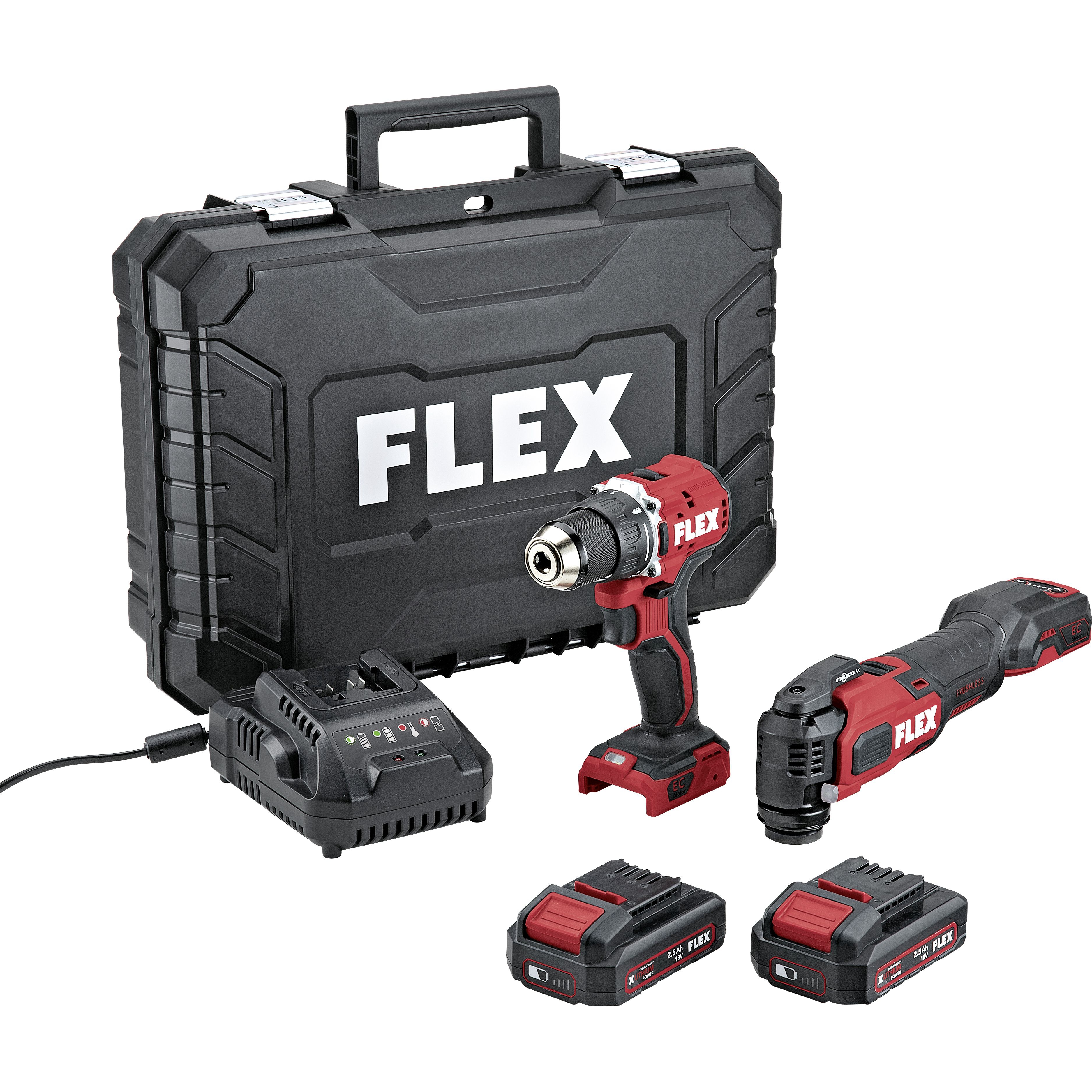 FLEX 18V  DUO-Pack DD2G + MT18 inkl. 2xAkku 18V 2,5Ah im Koffer