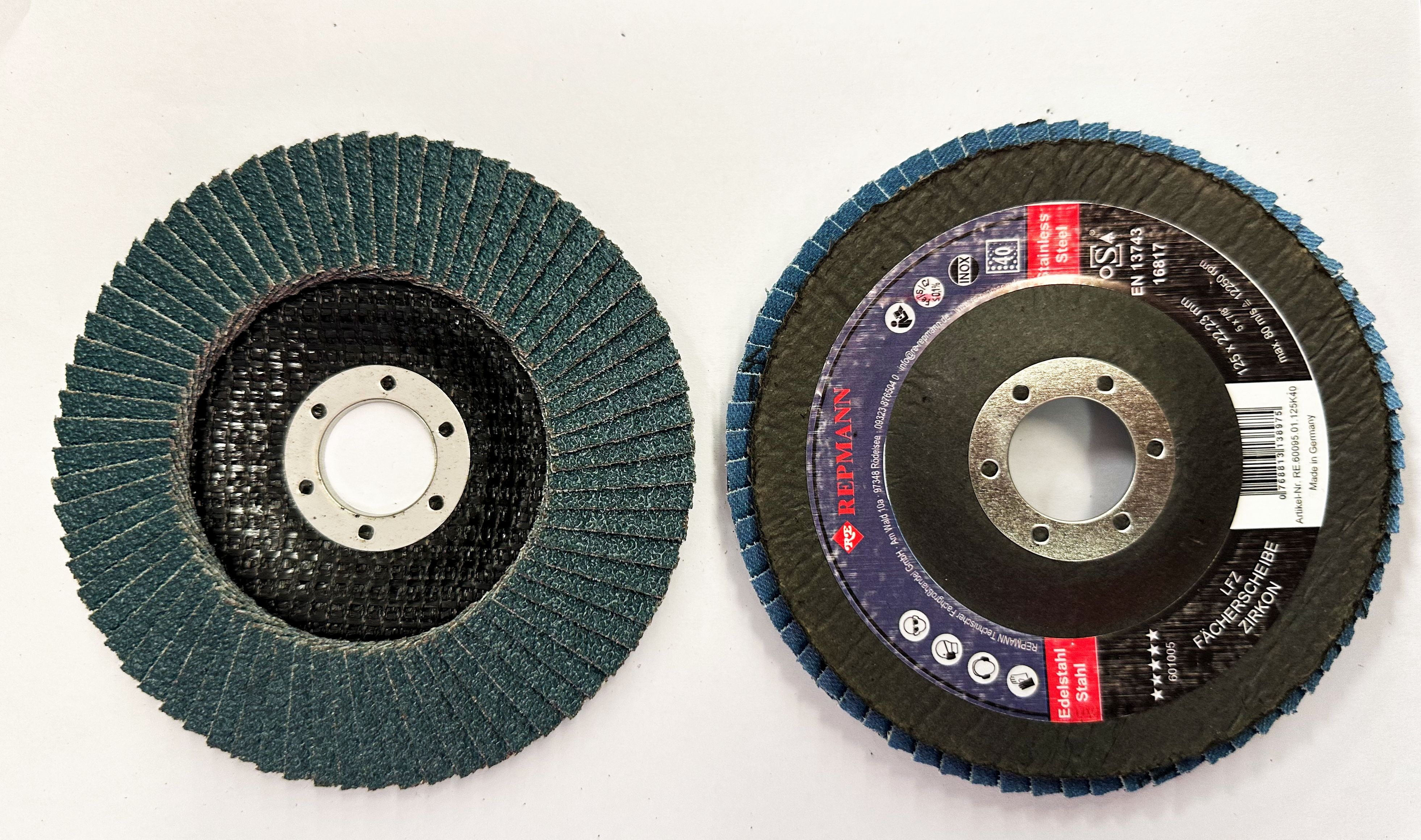 RE Fächerscheiben Ø 125 mm K 40 f. Stahl, Edelstahl