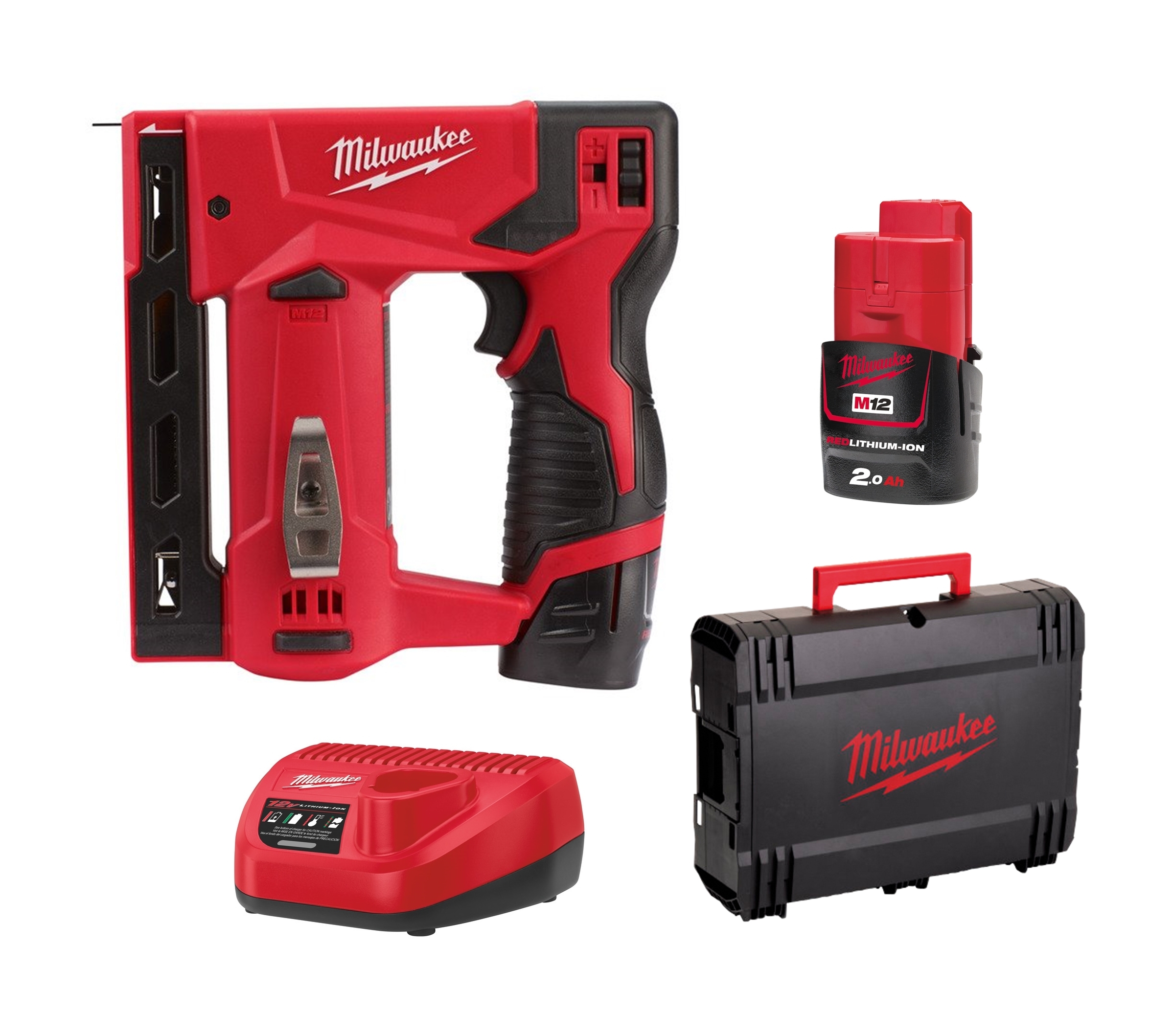 Milwaukee M12BST-202X Akku-Tacker 12V inkl. 2xAkku