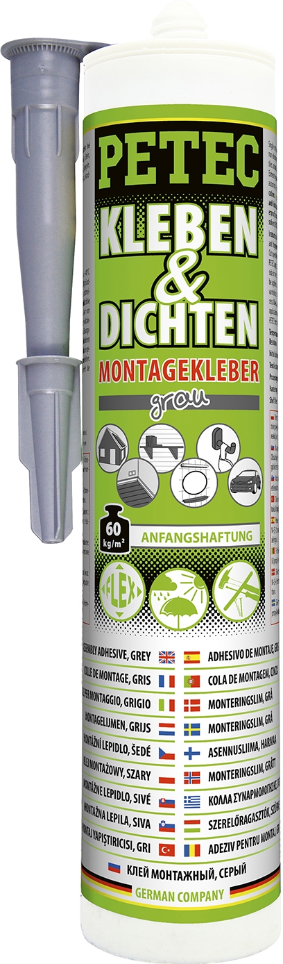 PETEC Montagekleber Kleben & Dichten grau 290ml in Kartusche