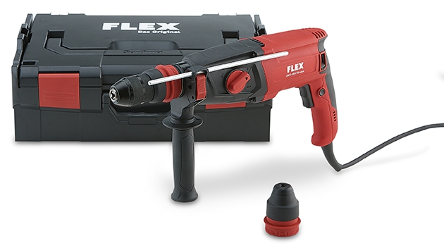 FLEX Kombi-Bohrhammer CHE 2-28 R SDS-plus 230V in L-Boxx inkl. Wechselbohrfutter