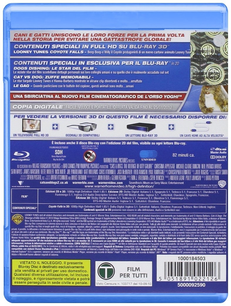 Cats & Dogs 2  (Blu-ray 3D+2D) Deutscher Ton