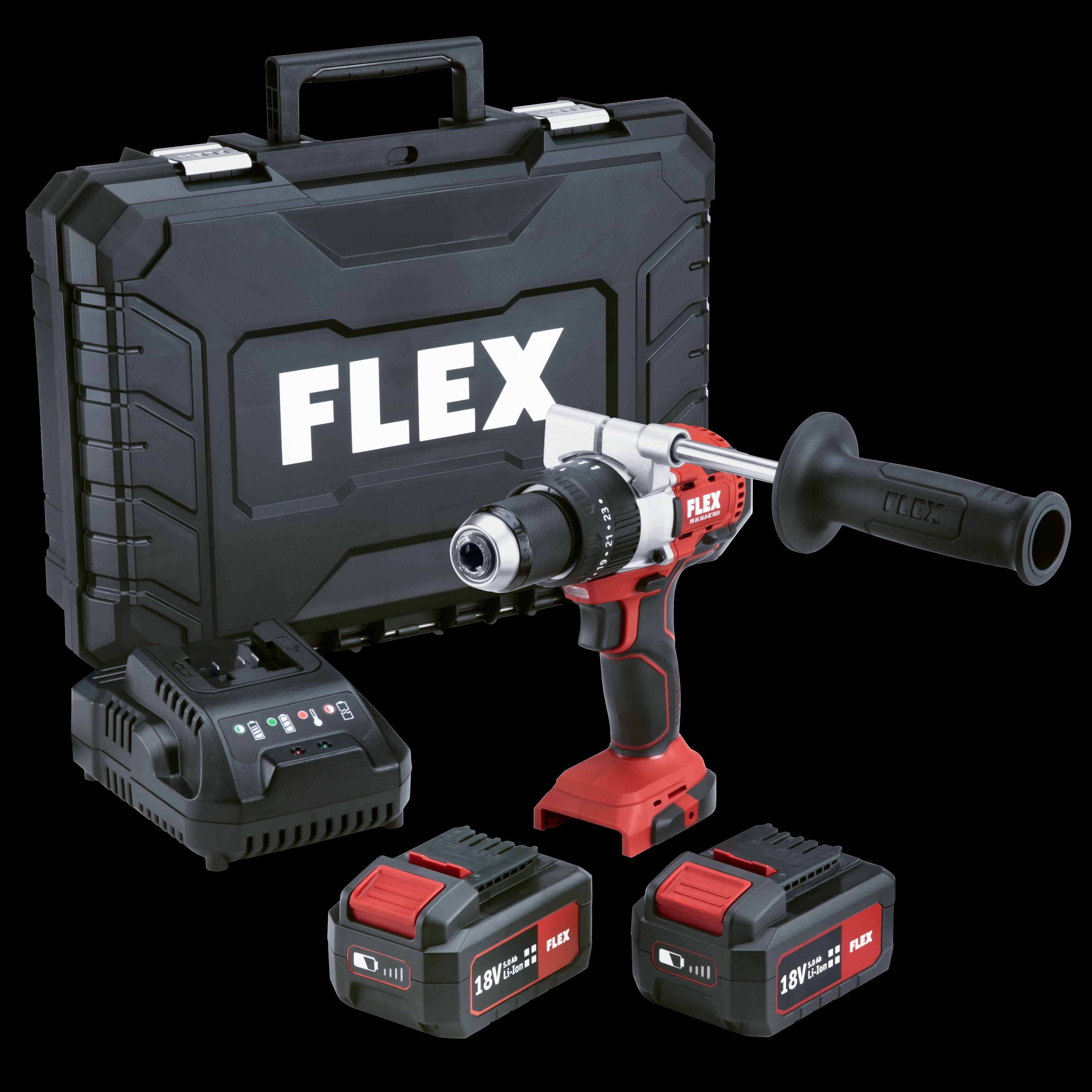 FLEX Akku-Schlagbohrschrauber PD2G 18.0-EC FS55BC i.Koffer 2xAkku 5Ah +Ladegerät FLEX Akku-Schlagbohrschrauber PD2G 18.0-EC FS55BC i.Koffer 2xAkku 5Ah +Ladegerät