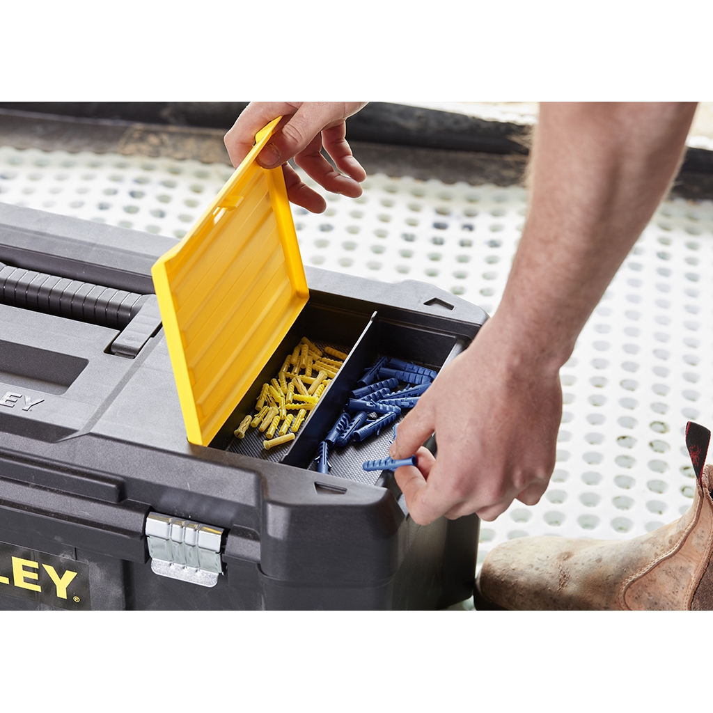 Stanley Werkzeugbox Essential 26" 66cm Metallverschluß & Organizereinlage