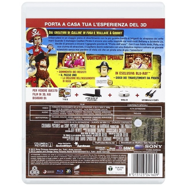 Piraten-Ein Haufen merkwürdiger Typen (Blu-ray 3D+2D) Deutscher Ton