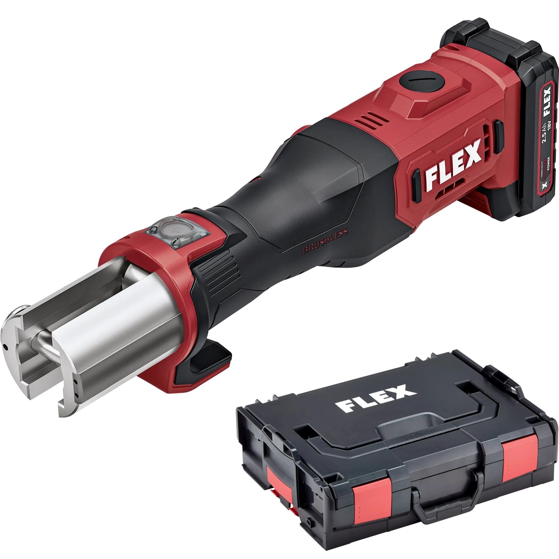 FLEX Akku-Presswerkzeug PP 110 18-EC/2.5-Set inkl .1xAkku 18V 2,5Ah im Koffer
