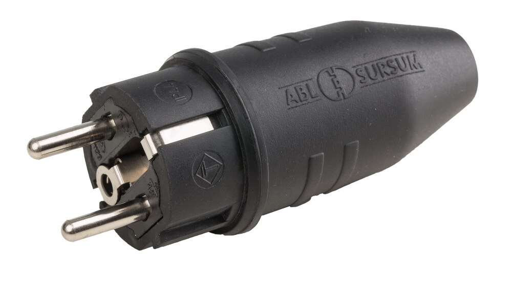 Gummi-Stecker Schuko IP44 230V (schwere Ausführung)
