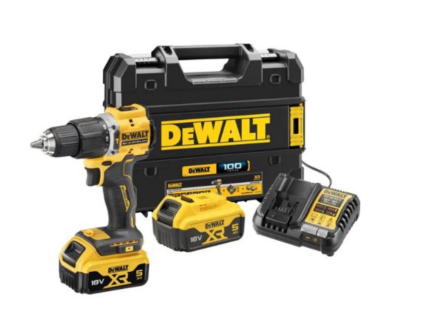 DeWalt 18V Akku-Schlagbohrschrauber DCD100YP2T inkl. 2Akkus 18V 5,0 Ah+Ladegerät