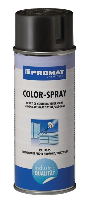 Colorspray tiefschwarz seidenmatt RAL9005 400ml Spraydose PROMAT CHEMICALS