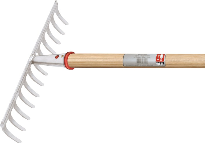 IDEAL Gartenrechen Arbeitsbreit 372mm 14 Zinken m. konischer Dülle ohne Stiel
