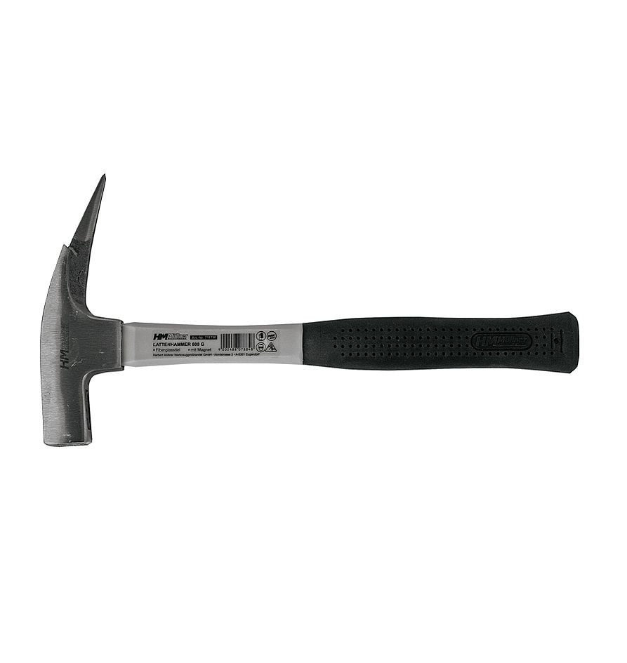 HM Latthammer mit Fiberglasstiel #7117M  600gr.