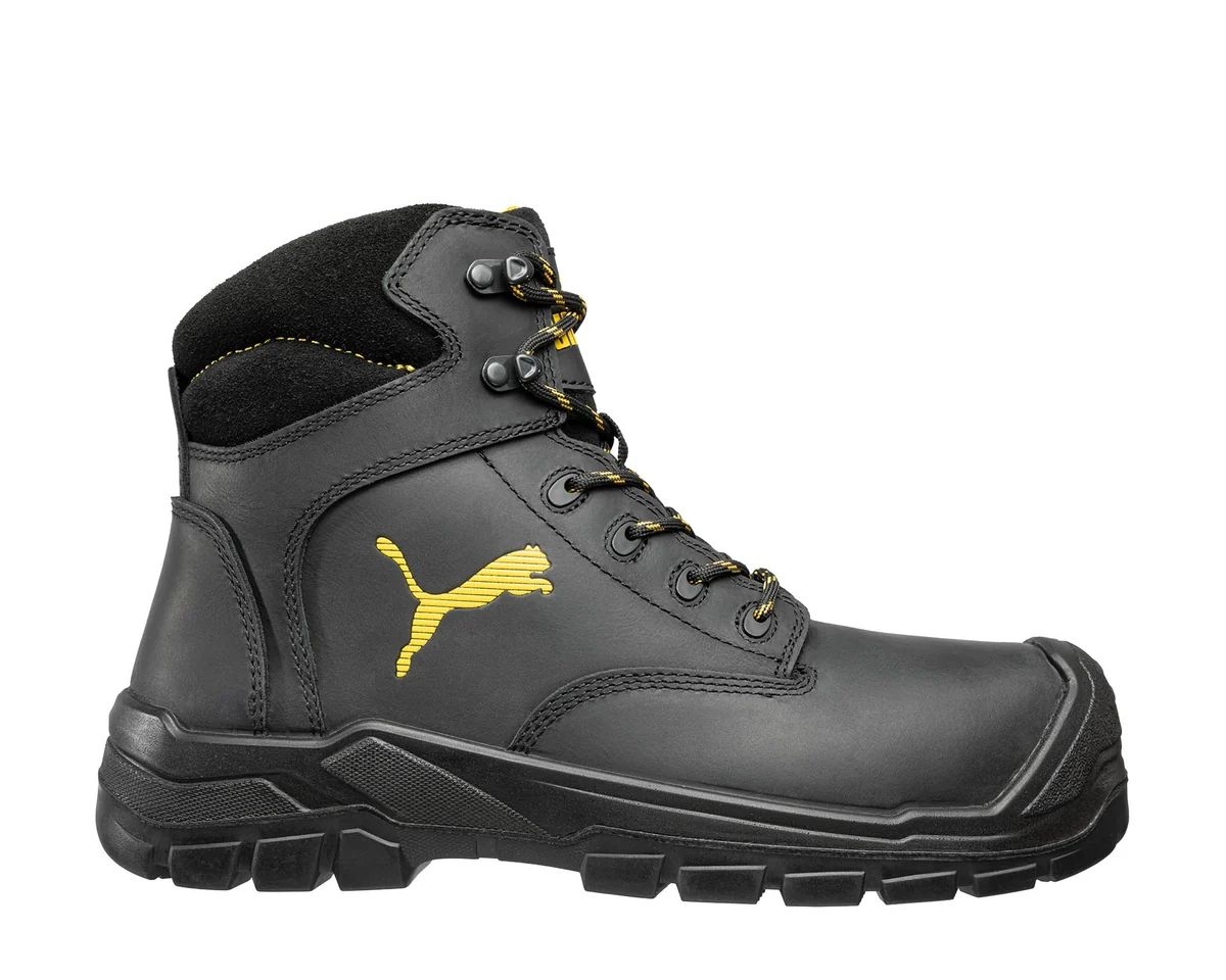 PUMA Sicherheitsstiefel Borneo BLACK MID S3 HRO SRC, Gr.42 schwarz/grau