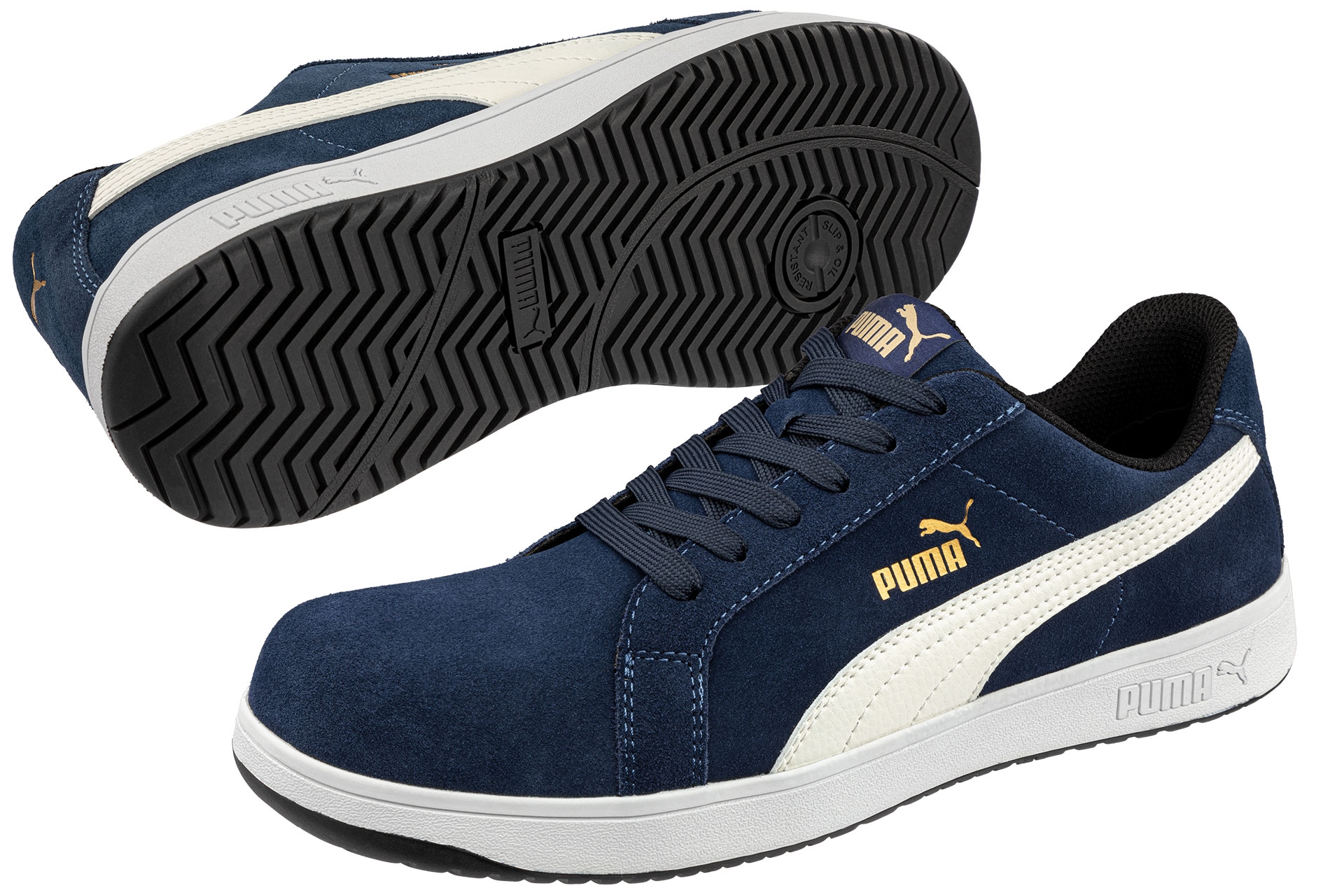PUMA Iconic Navy Low Sicherheitsschuhe S1PL ESD FO HRO SR, 43