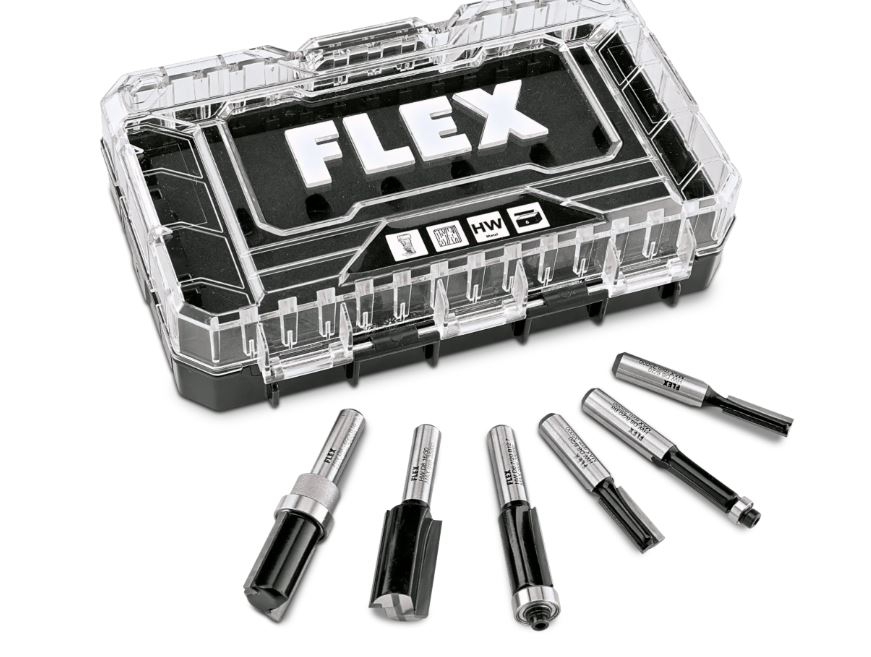 FLEX Fräsersatz 6-tlg. CER Bit Set2 FLEX STACK PACK (Nut-& Bündigfräser)