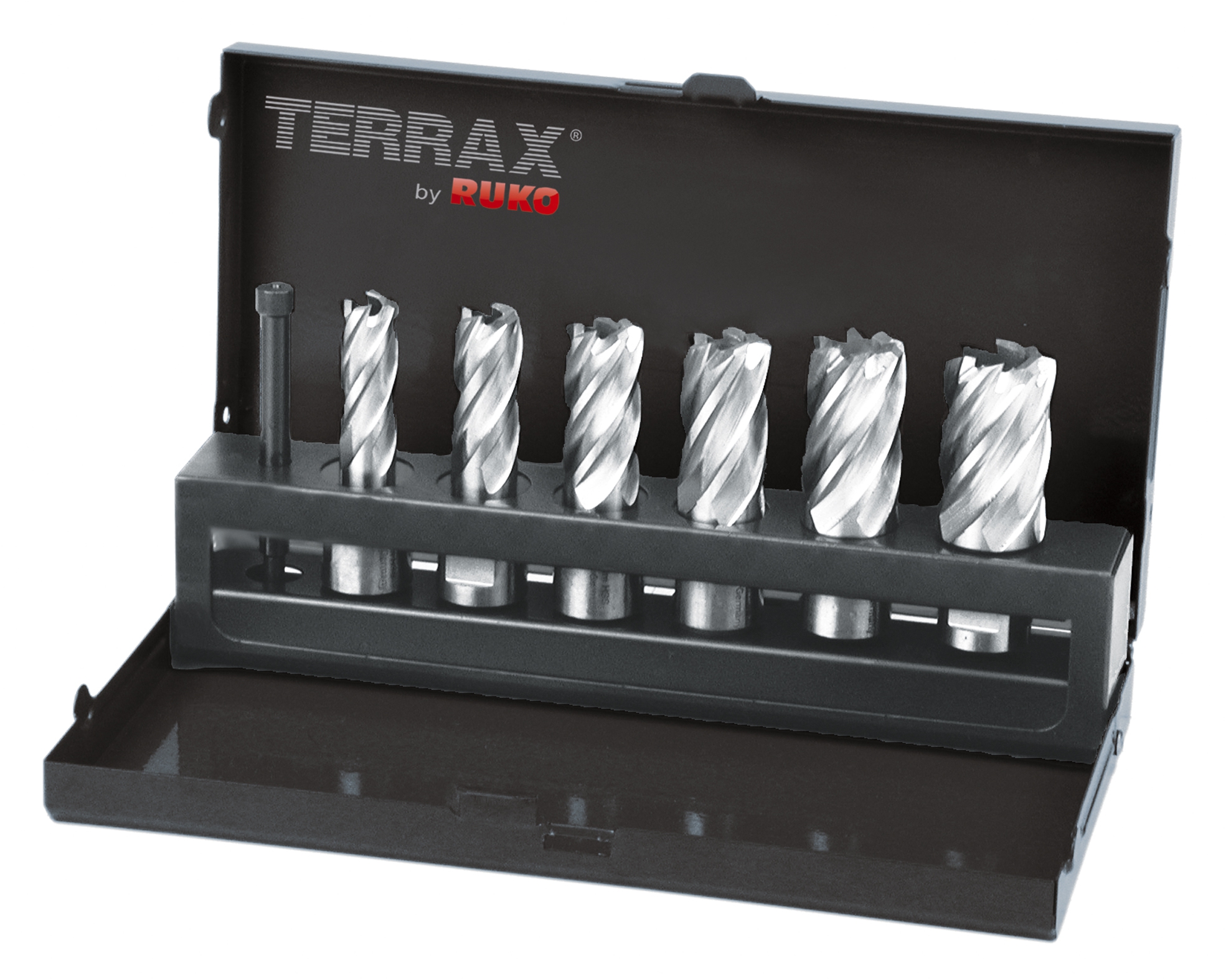 Ruko/TerraX Kernbohrer-Satz HSS 7-tlg (12/14/16/18/20/22mm) mit Weldonschaft