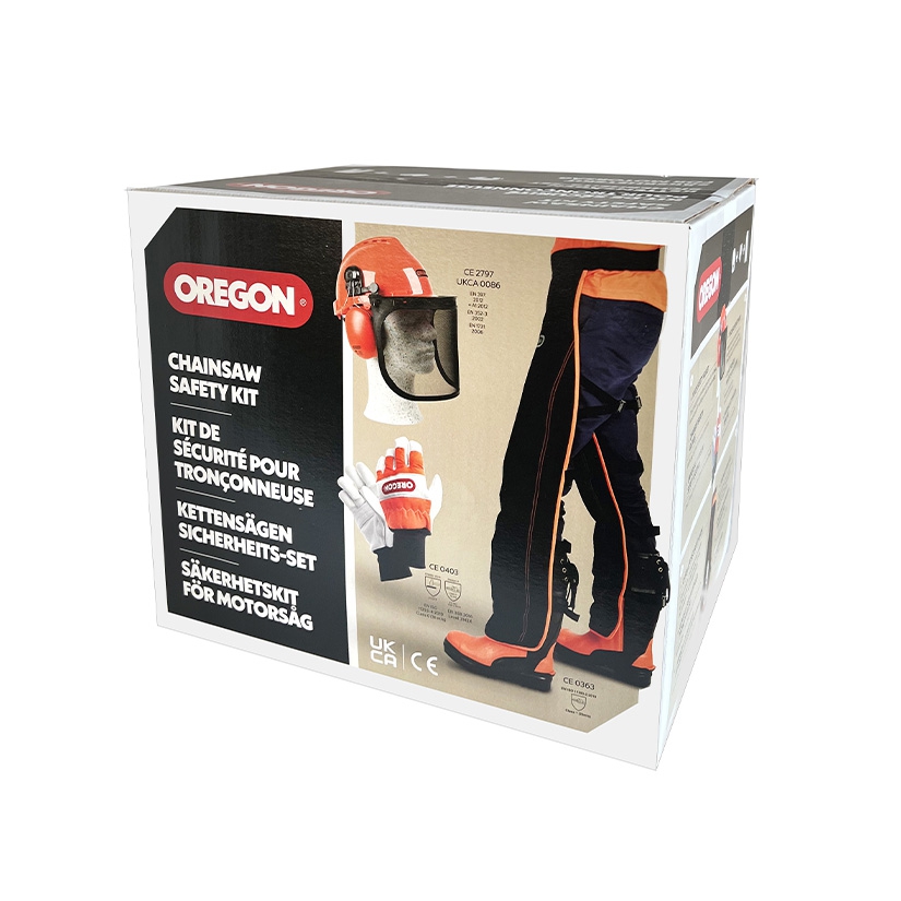 Oregon Sicherheitskit (Yukonhelm + Universal-Beinlinge + Schnittschutz-Handschuh