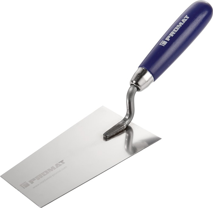 Promat Berner Putzkelle L.140 B.85mm Edelstahl rostfrei, m. Buchenholzheft