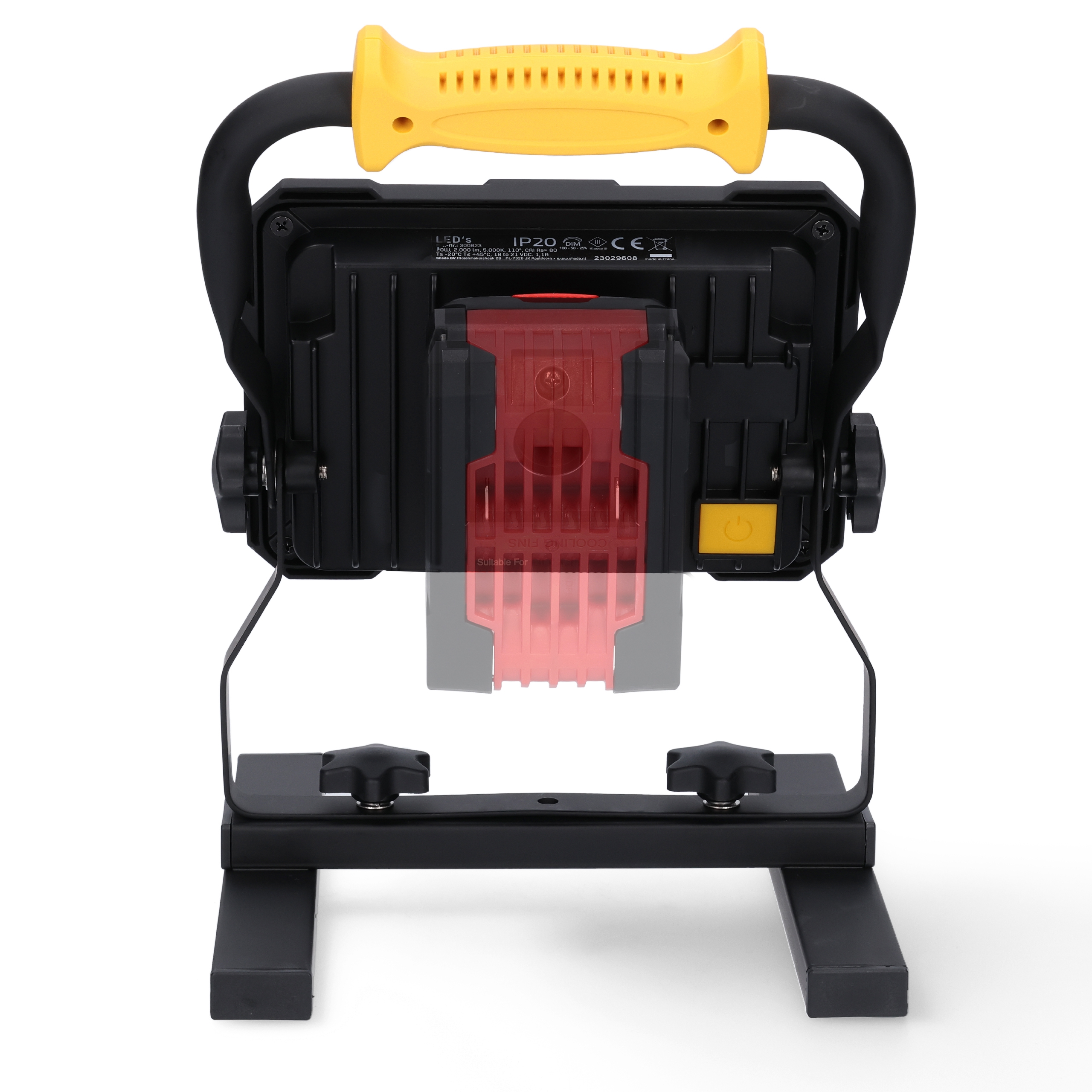 SHADA LED-Akku-Arbeitsleuchte 20W 2000lm 5000K IP20 Schutzkl.3, 18V +div.Adapter