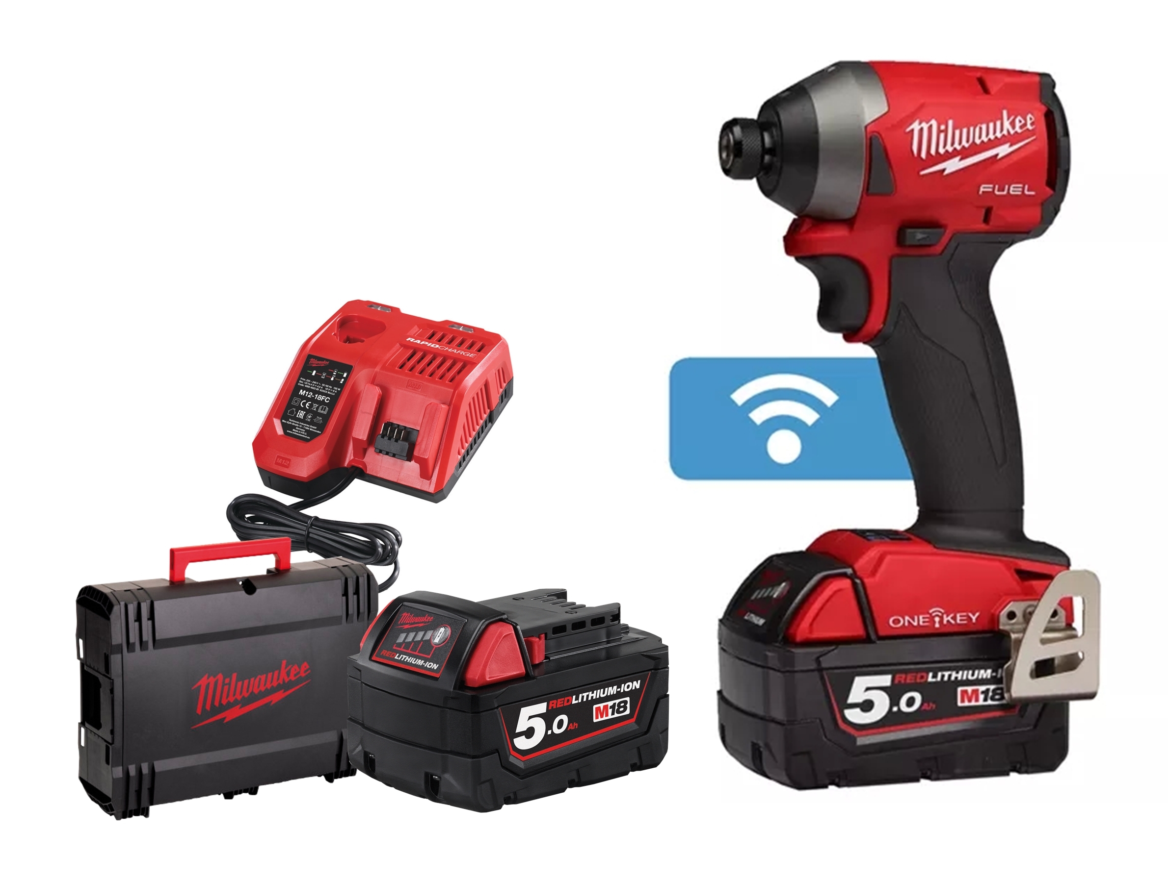 Milwaukee M18ONEID2-502X  One Key Fuel Akku-Schlagschrauber