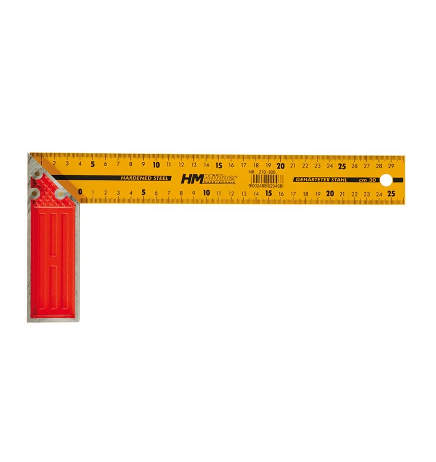 Schreinerwinkel gelb lackiert *HM Müllner* in 200/250/300/350/400/500mm Länge