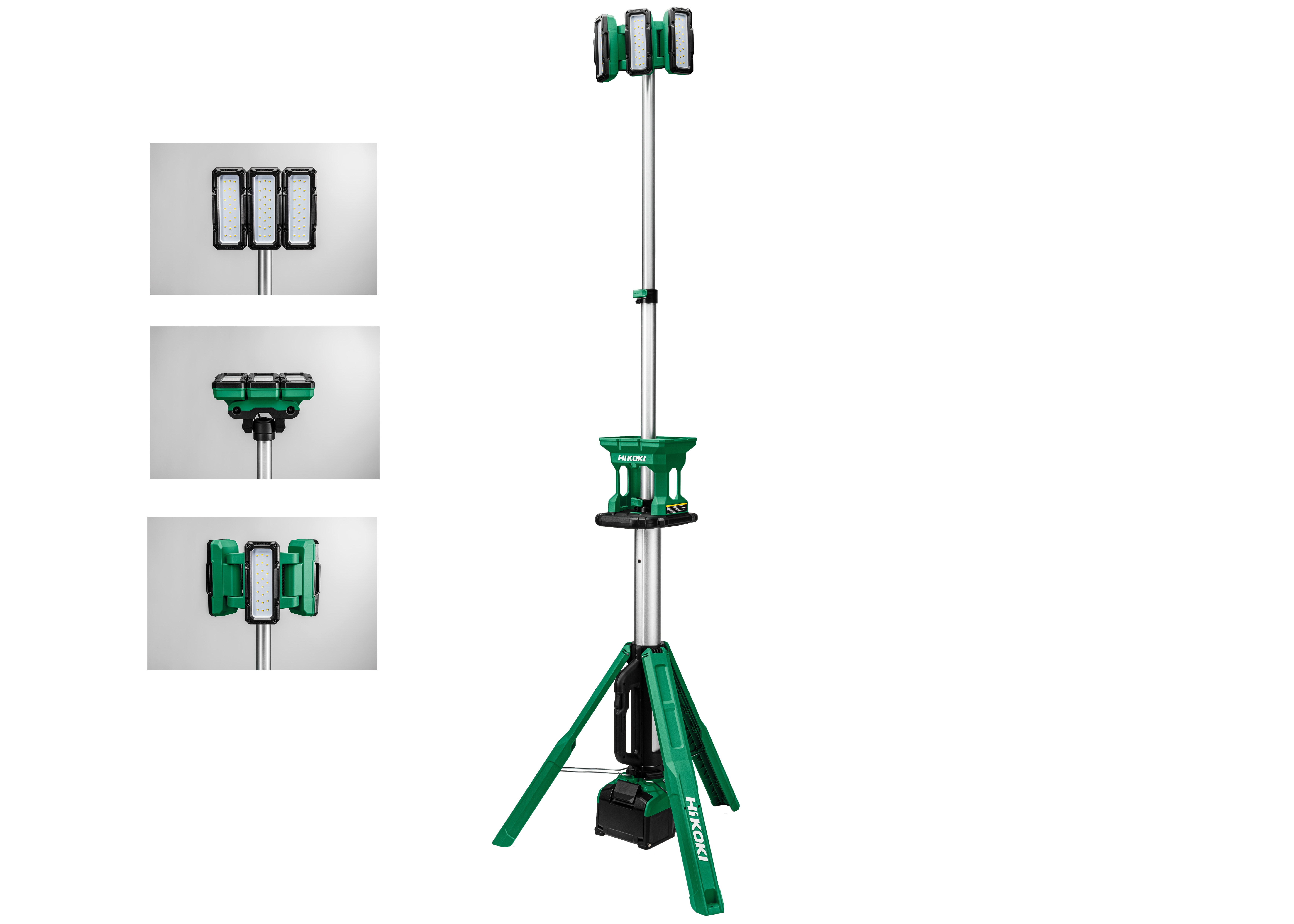 HIKOKI UB18DG (Basic) Akku Baustellenstrahler inkl. Stativ (ohne Akku) 4000 Lm