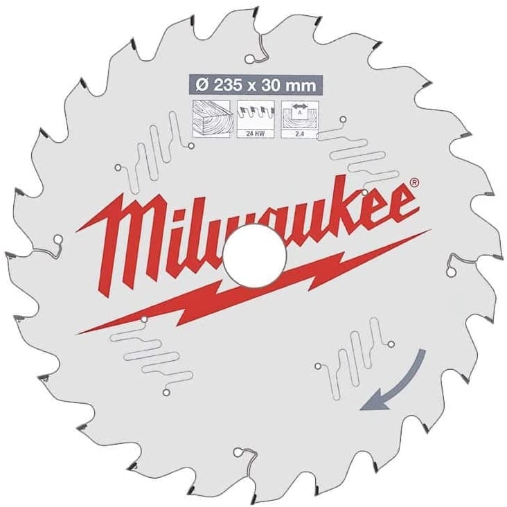 Milwaukee HM-Kreissägeblatt D.235x30x2,4mm Z=24 HW