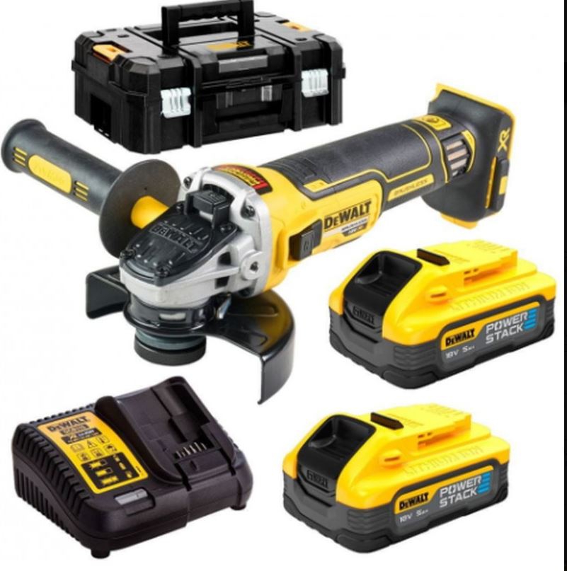 Dewalt DCG405H2T Akku-Winkelschleifer 18V inkl. 2xAkku 5Ah Powerstak-Akku