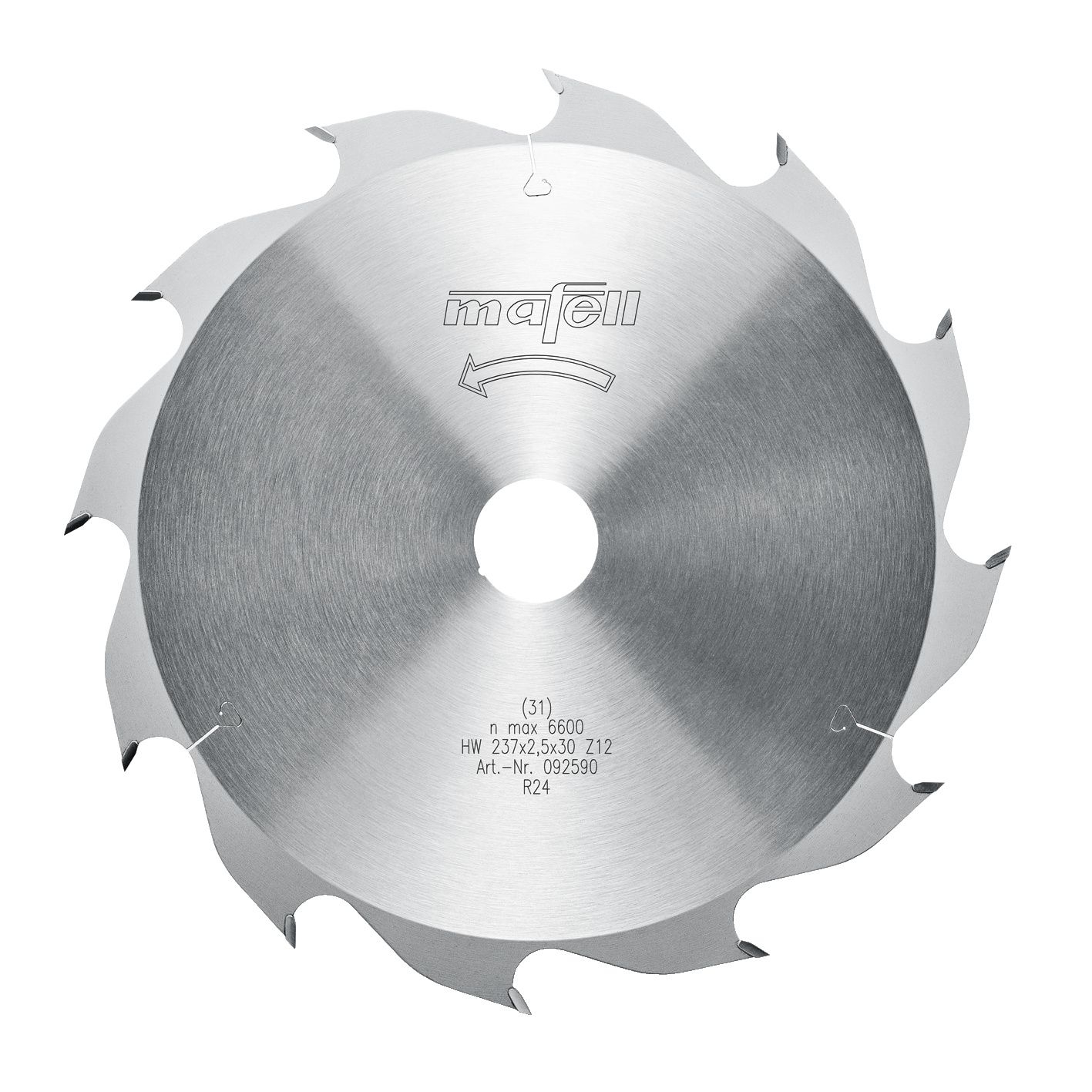 Mafell Sägeblatt-HM 237 x 1,8/2,5 x 30 mm, Z 12, W