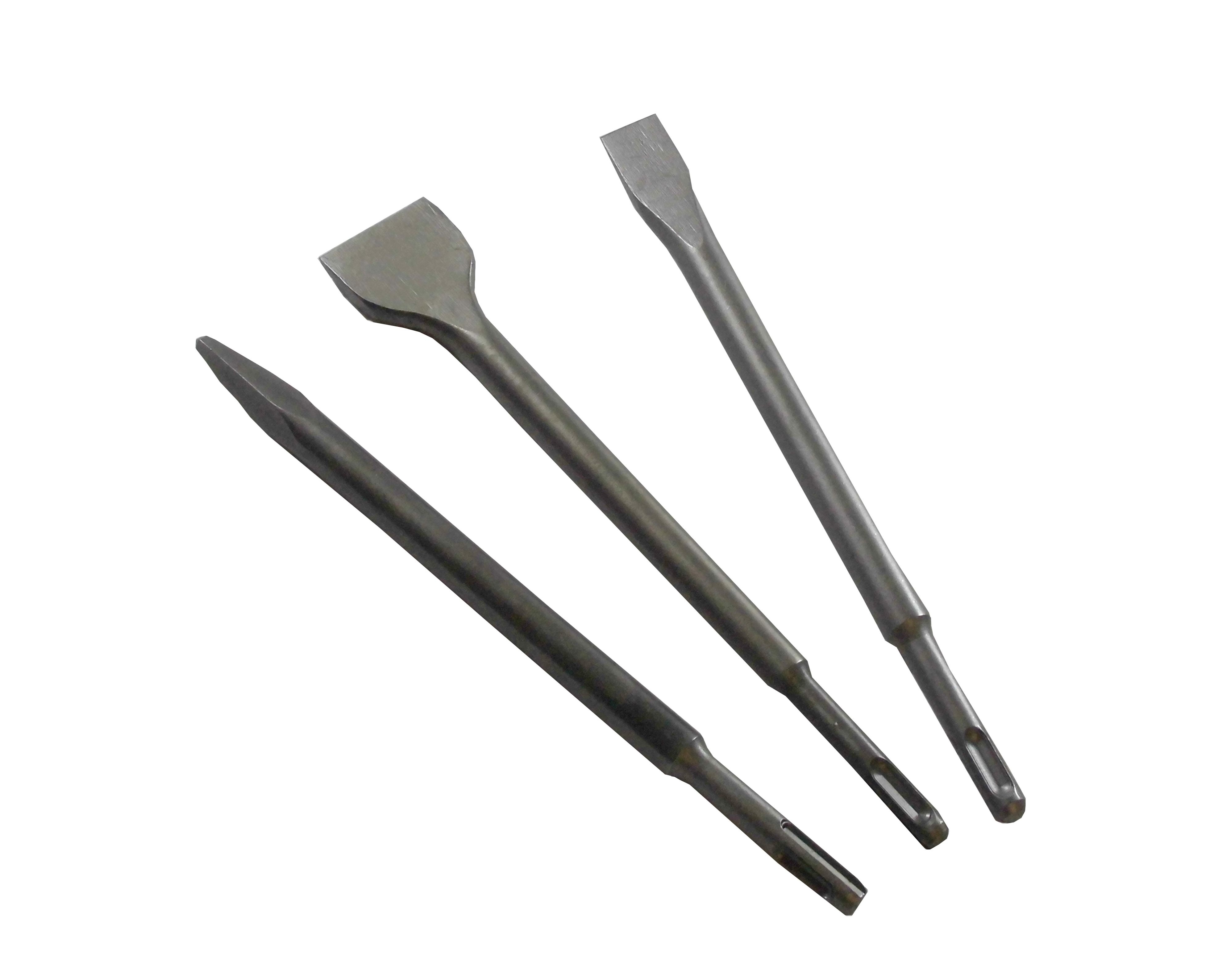 SDS-plus Meiselsatz 3-tlg (Flach, Spitz, Spat) Länge 250mm