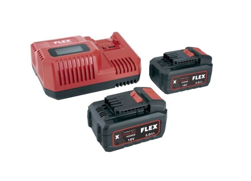 FLEX Akku-Kit *Power 55R* inkl. 2xAkku 18V 5Ah+Ladegerät NEU