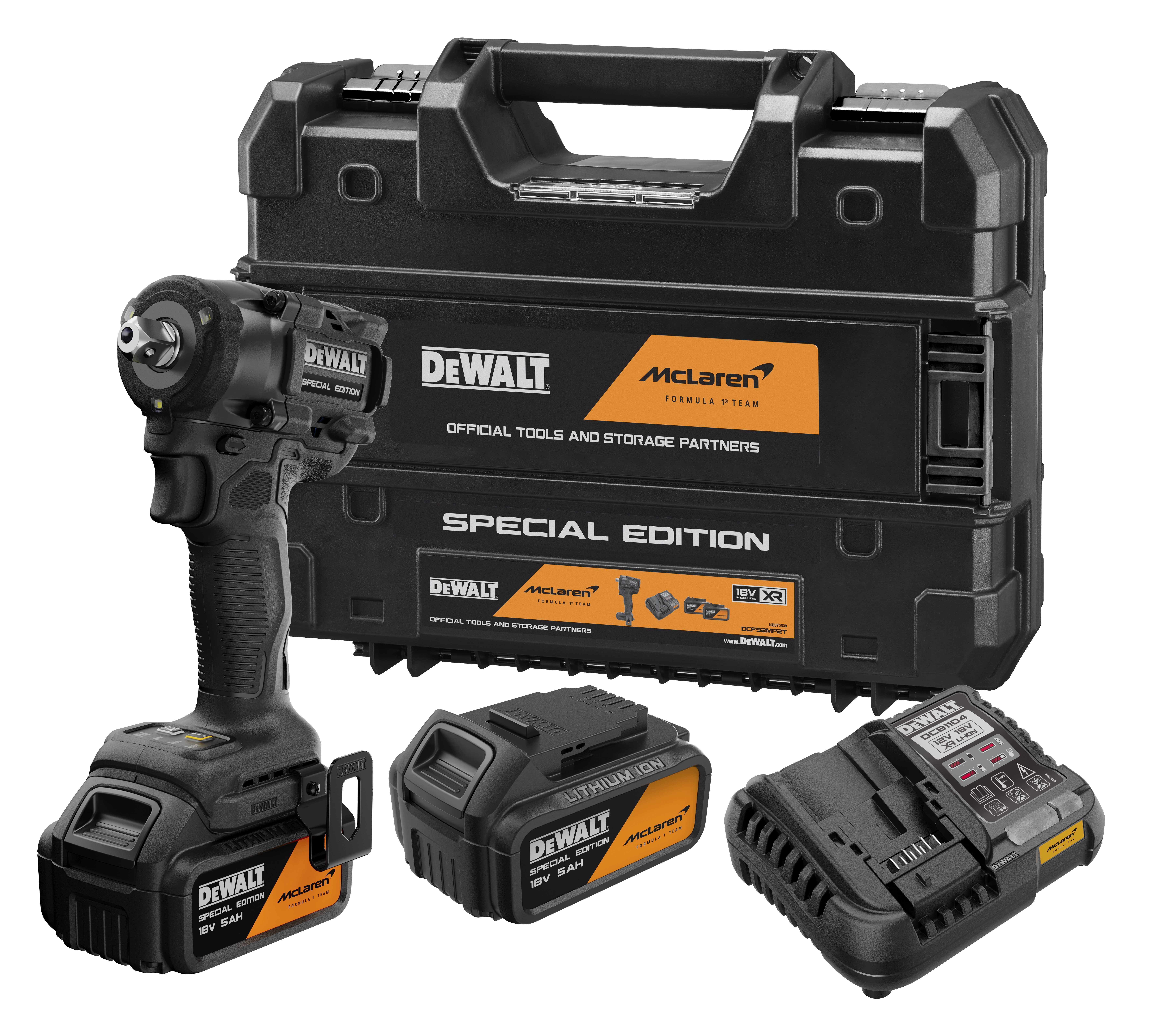 DeWalt/McLaren DCF92MP2T Akku-Schlagschrauber 1/2"  2xAkku18V 5Ah (400/600Nm)