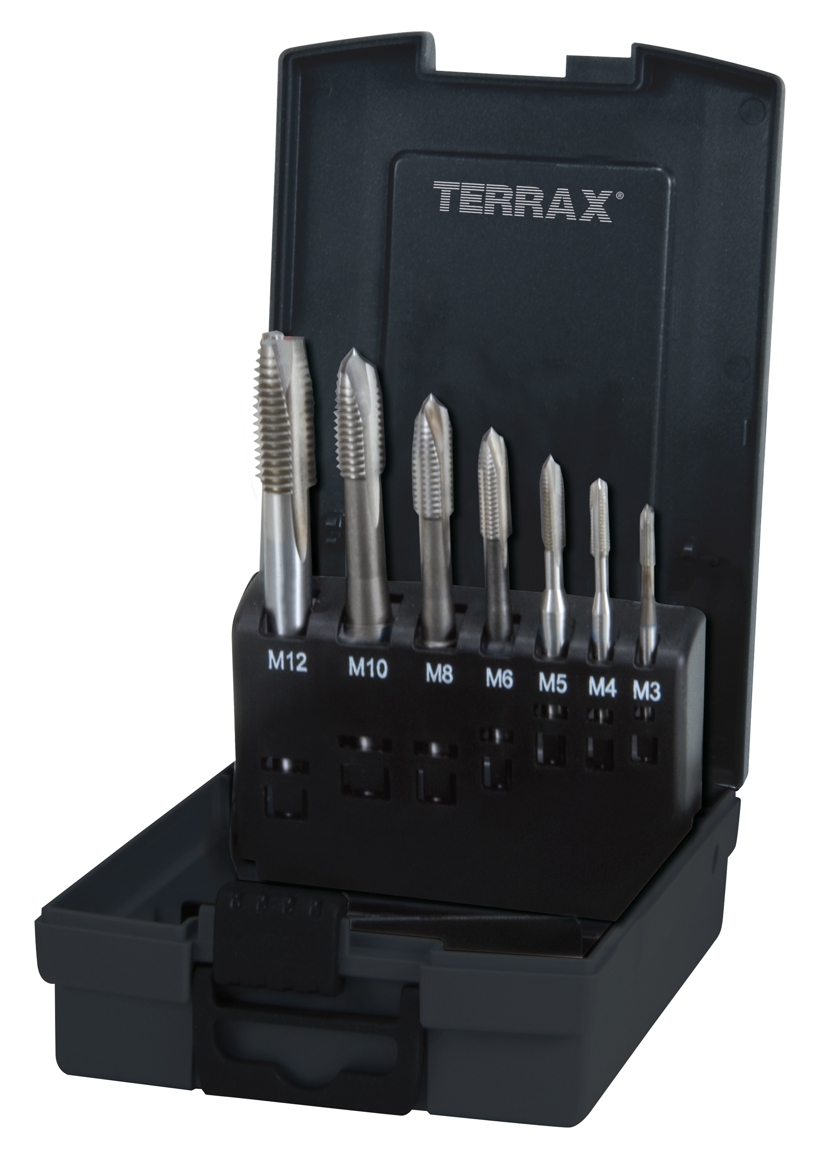 Ruko/TerraX HSSE-Co5 Gewindebohrersatz 7-tlg M3-M12 Form B (DIN 371/376) RoseBox