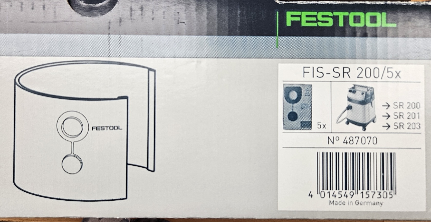Festool Zweilagiger Filtersack FIS-SR 200 /5