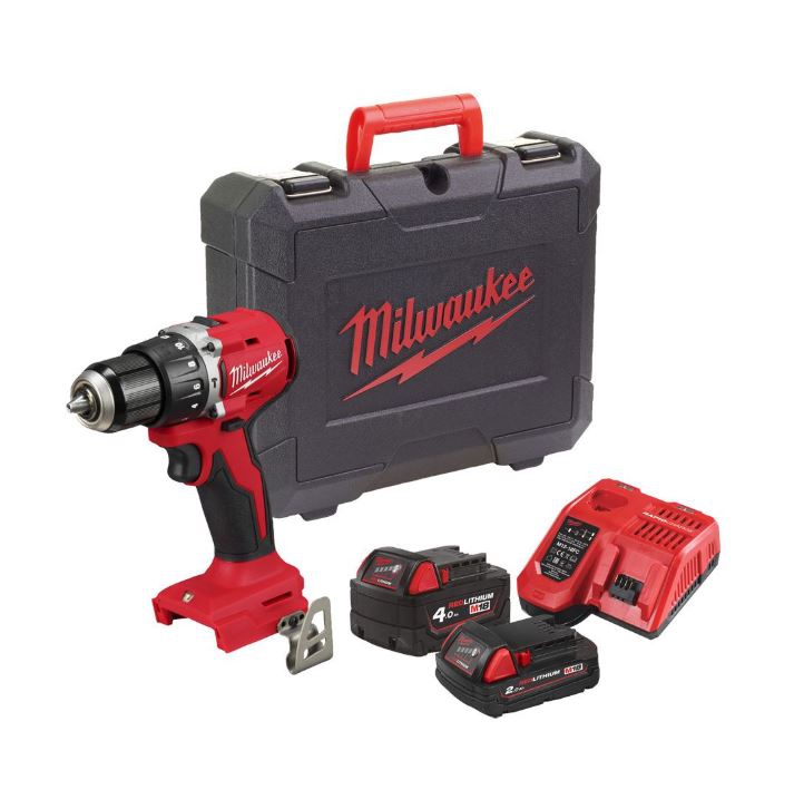 Milwaukee M18BLPDRC-422C Akku-Schlagbohrschrauber 18V (1x4Ah+1x2Ah) im Koffer