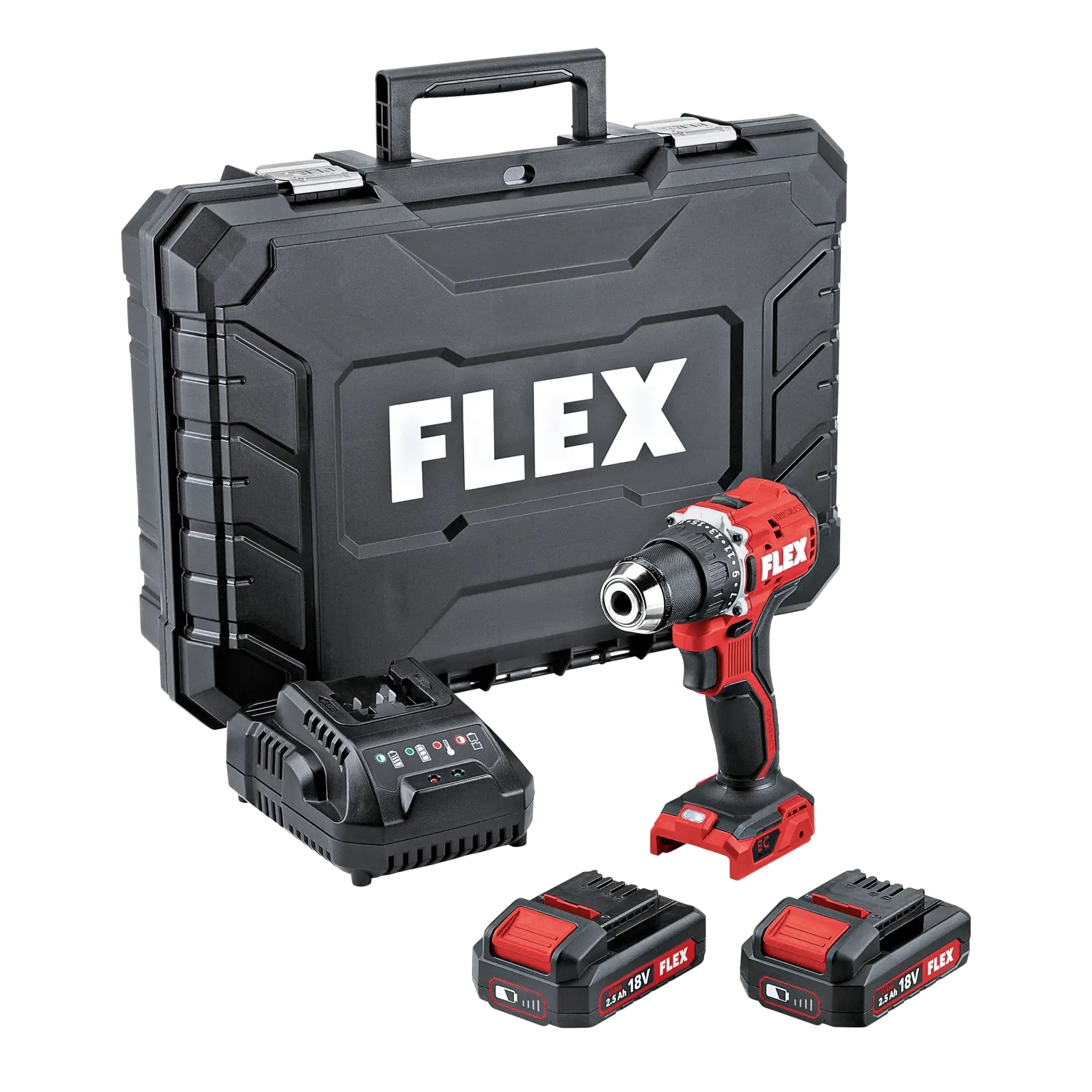 FLEX Akku-Bohrschrauber DD 2G 18.0-EC LD/2.5 Set (2xAkku 18V 2,5Ah) i.Koffer
