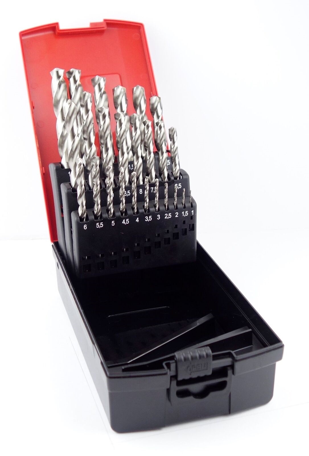 HSS-G Spiralbohreratz 25-tlg ROSEBOX Ø 1,0-13,0mm x 0,5mm