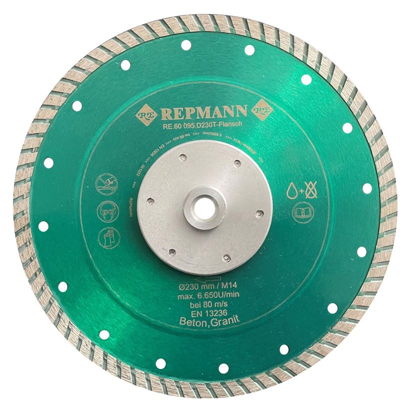 Diamantscheibe ALU-Flansch 230 x M14 Turbo grün f. Dachbau#zEAN 0096224518803