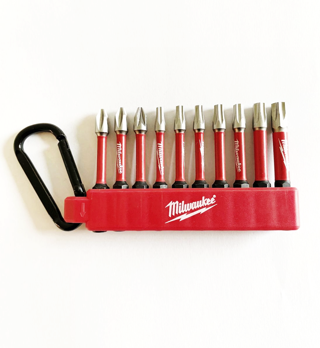 Milwaukee SHOCKWAVE Bit-Set 10-tlg. L.50mm mit Karabiner