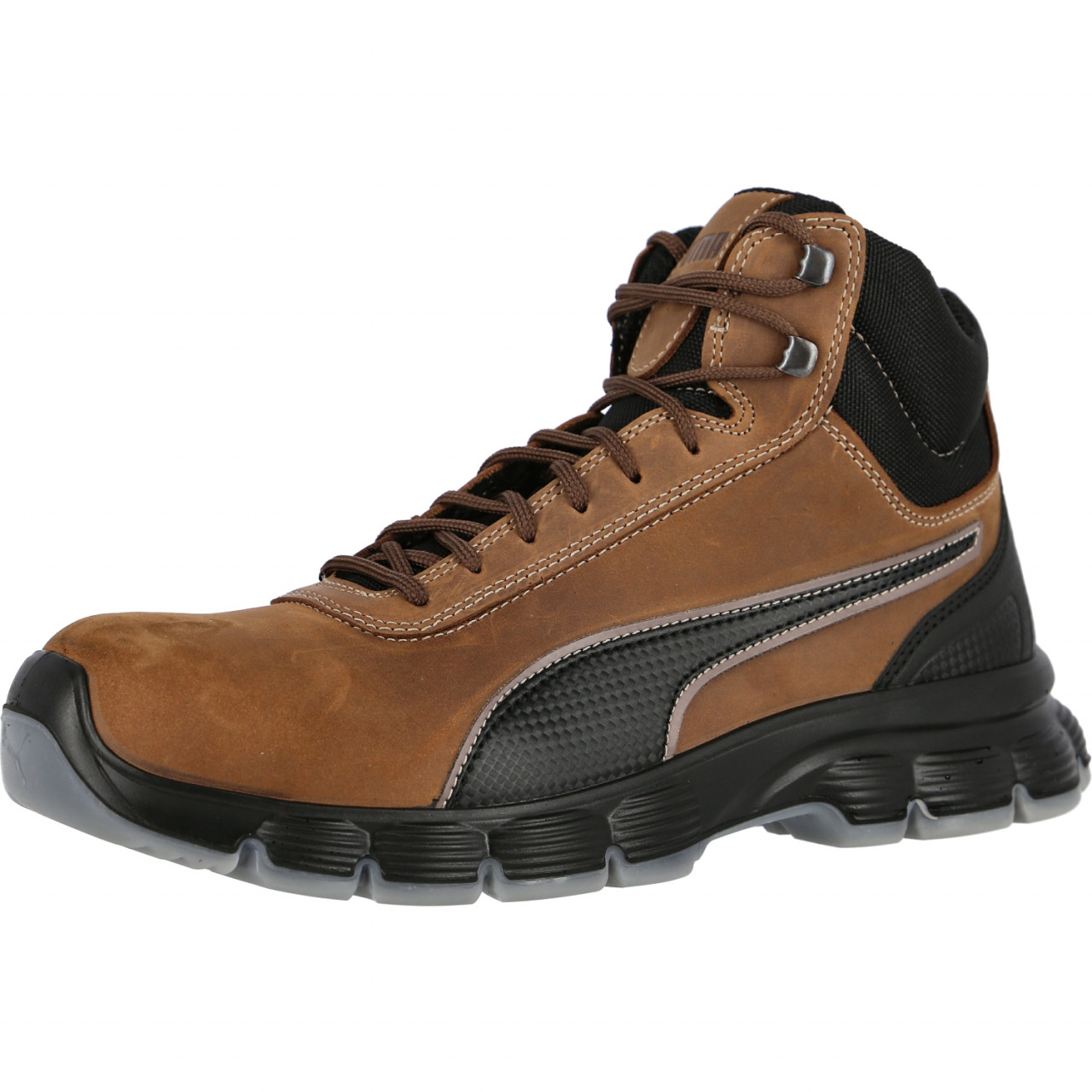 PUMA Arbeitschuhe/-Stiefel CONDOR BROWN MID Gr.43 S3 ESD SRC schwarz/braun