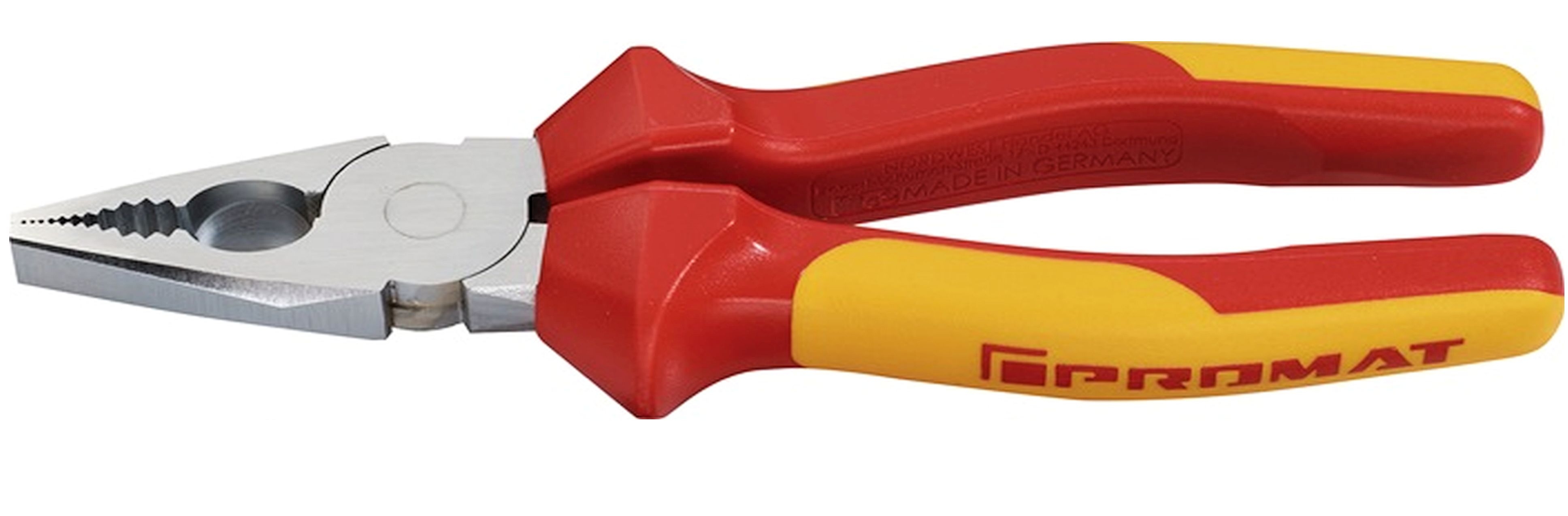 PROMAT Kombizange L.200mm 2-Kom.-Hülle VDE 1000V verchromt