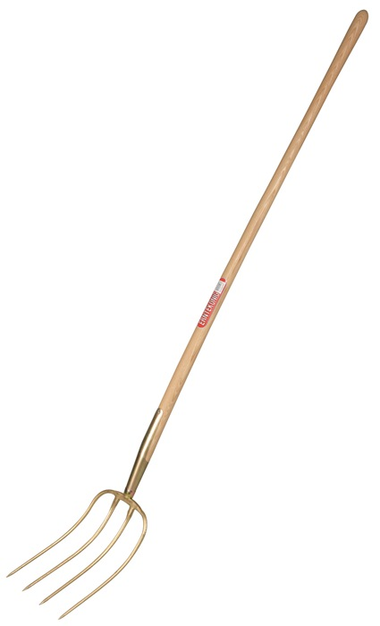 Dunggabel Erntekönig 4 Zinken 310mm mit Stiel süddeutsch geschmiedet