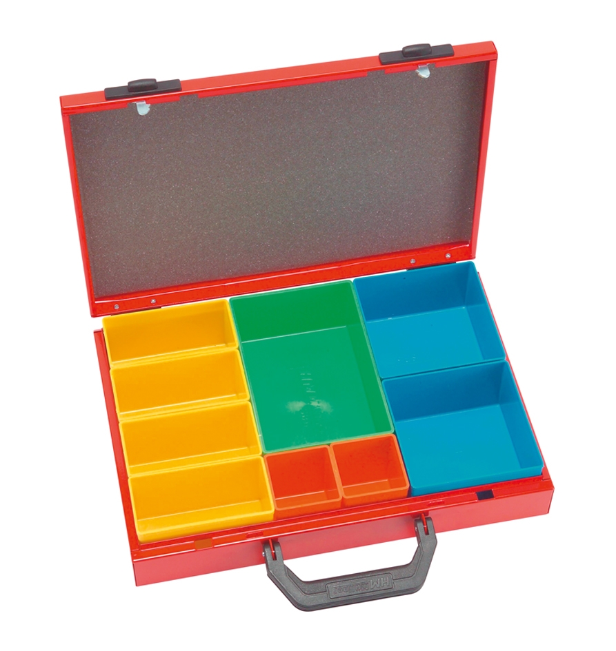 Sortimentskoffer mit 9 Boxen 340x235x68mm SK709