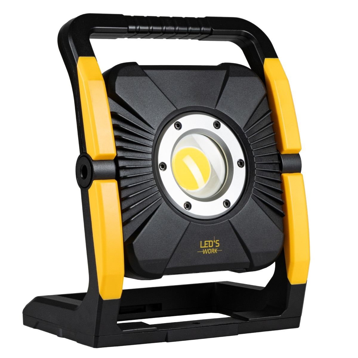 SHADA LED-Akku-Strahler 40W 5000lm 5000K IP54 4 Stufen-Dimmbar 4x18V Adapter