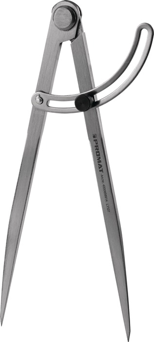 PROMAT Spitzzirkel L.400mm mit Stellbogen