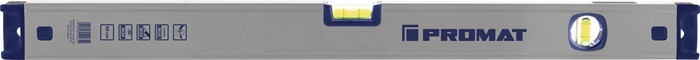 PROMAT Wasserwaage 60cm Aluminium silber Spiegellibelle max. ±0,5 mm/m