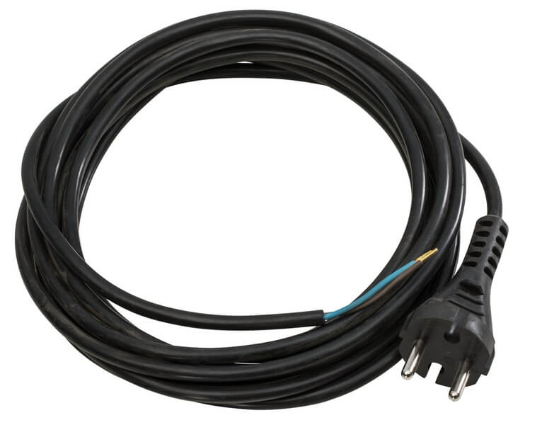 Gummi-Anschlußleitung 230V 5m IP20 Zulas. H05RN-F 2x1,0