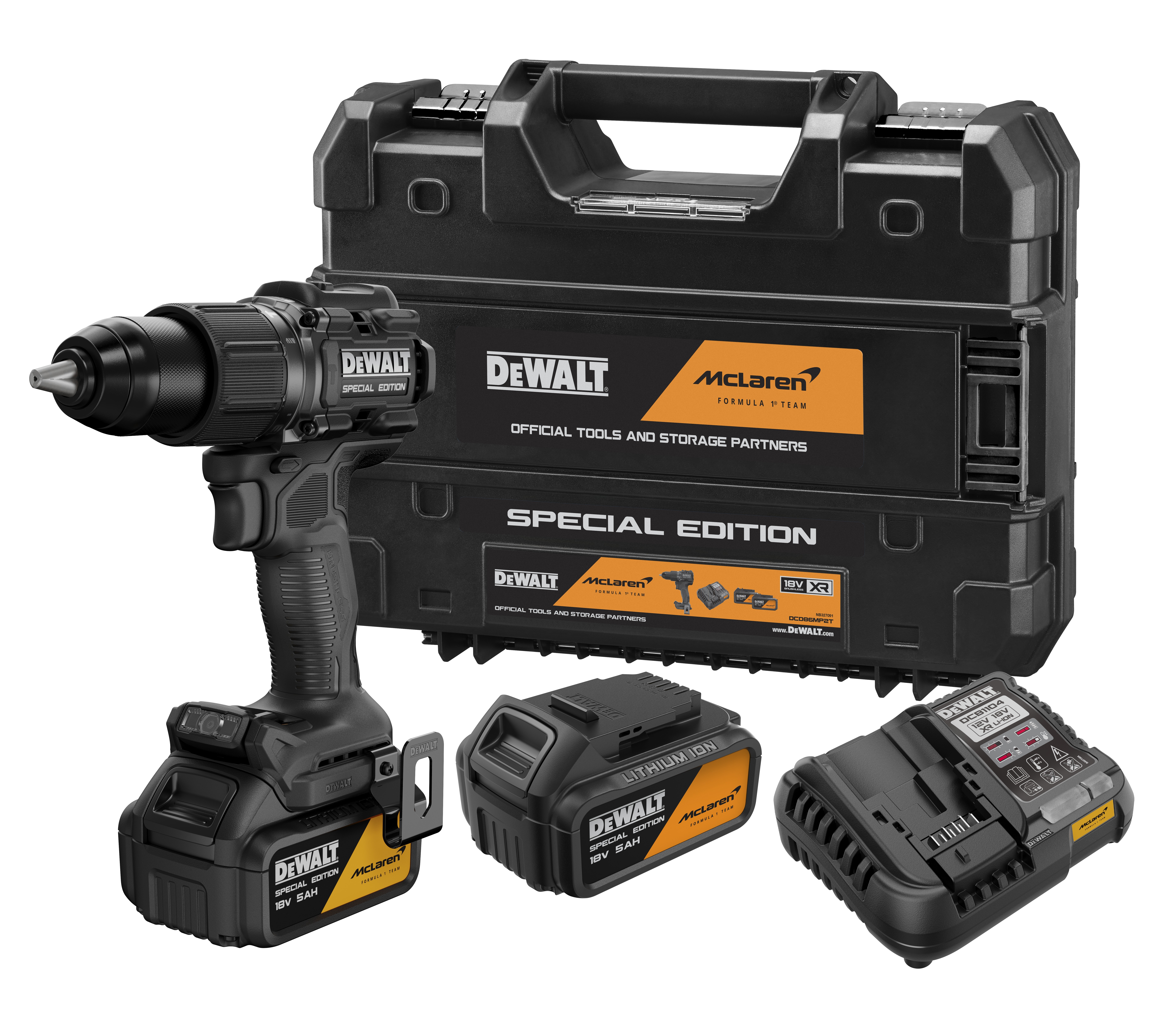 DeWalt/McLaren 18V Schlagbohrschrauber DCD86MP2T inkl. 2xAkku 5Ah im TSTAK