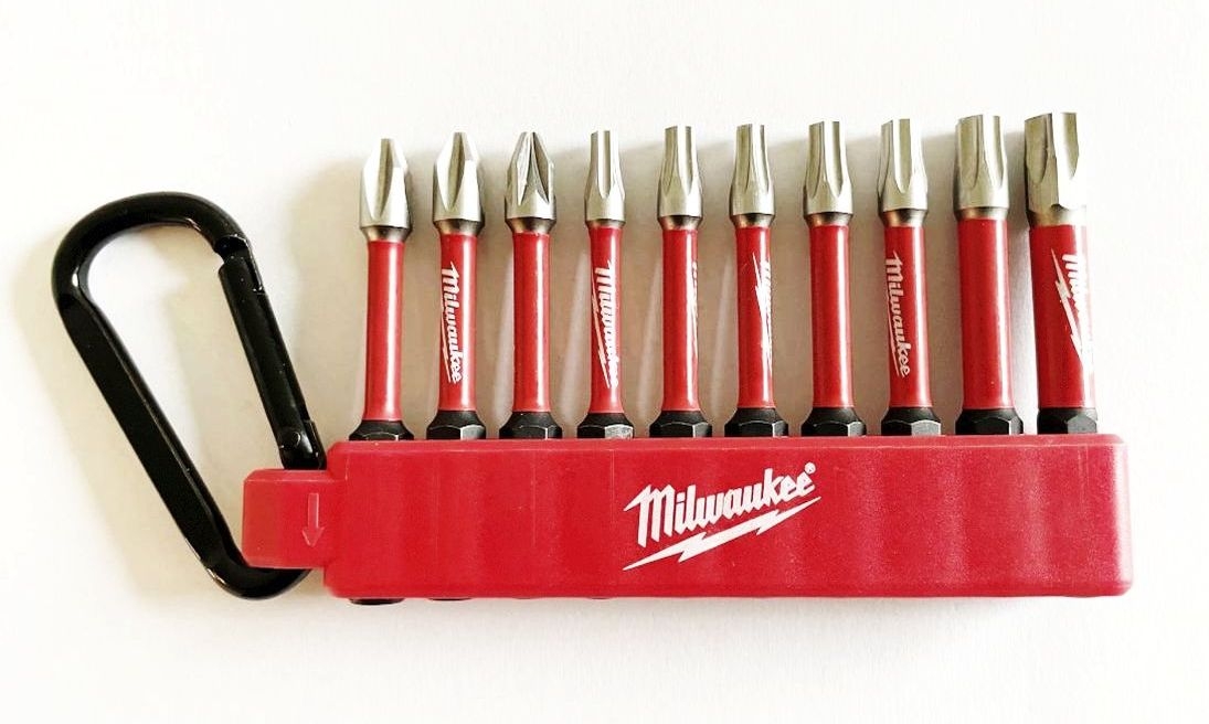 Milwaukee SHOCKWAVE Bit-Set 10-tlg. L.50mm mit Karabiner Milwaukee SHOCKWAVE Bit-Set 10-tlg. L.50mm mit Karabiner