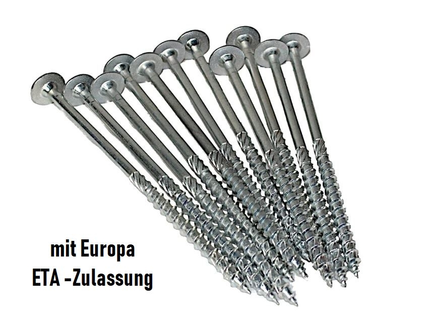 50 Stk Holzbauschrauben Tellerkopf 8 x 50mm ETA verz. TX40