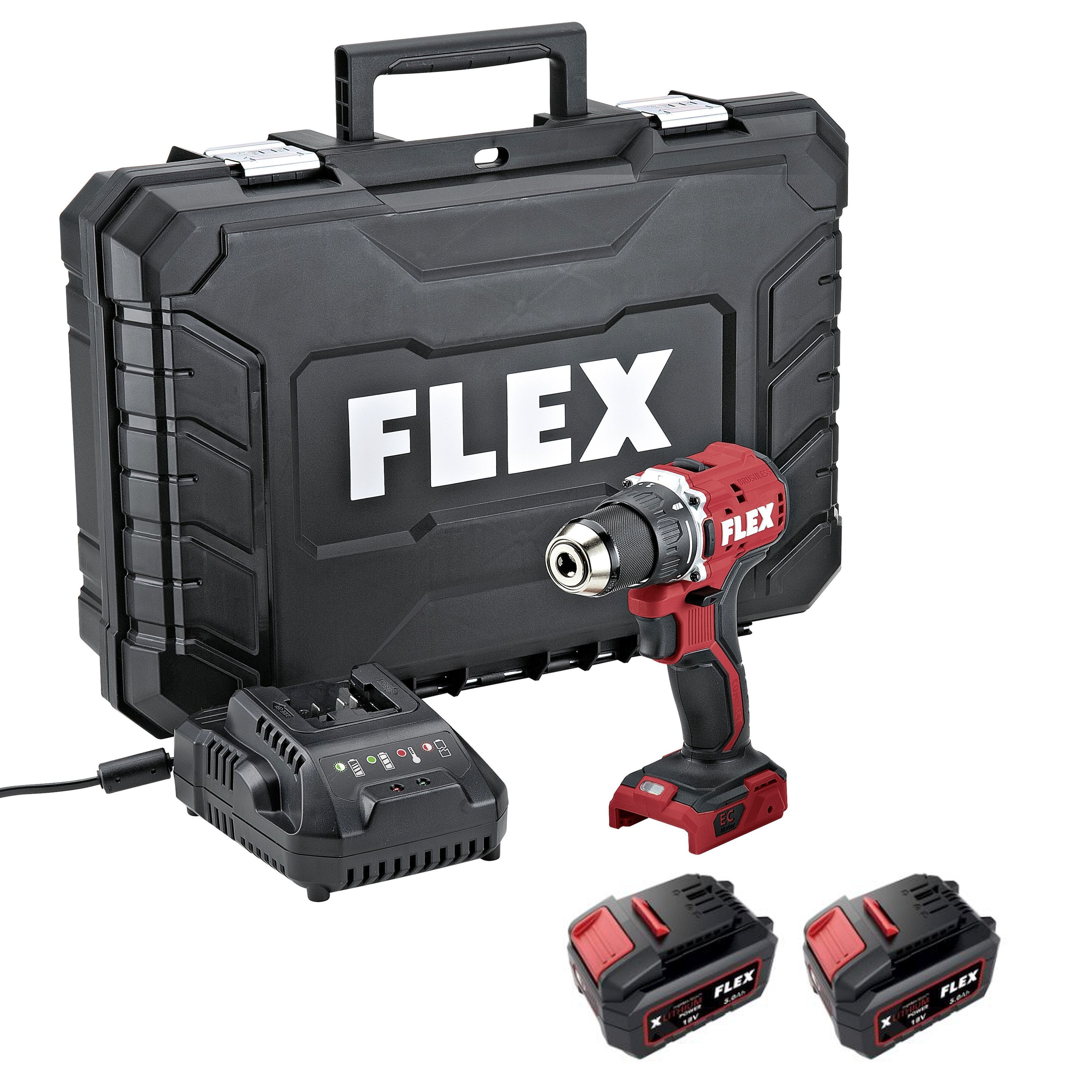 FLEX Akku-Schlagbohrschrauber PD2G 18.0-EC LD 55 TC i.Koffer 2xAkku 5Ah +Ladeg.